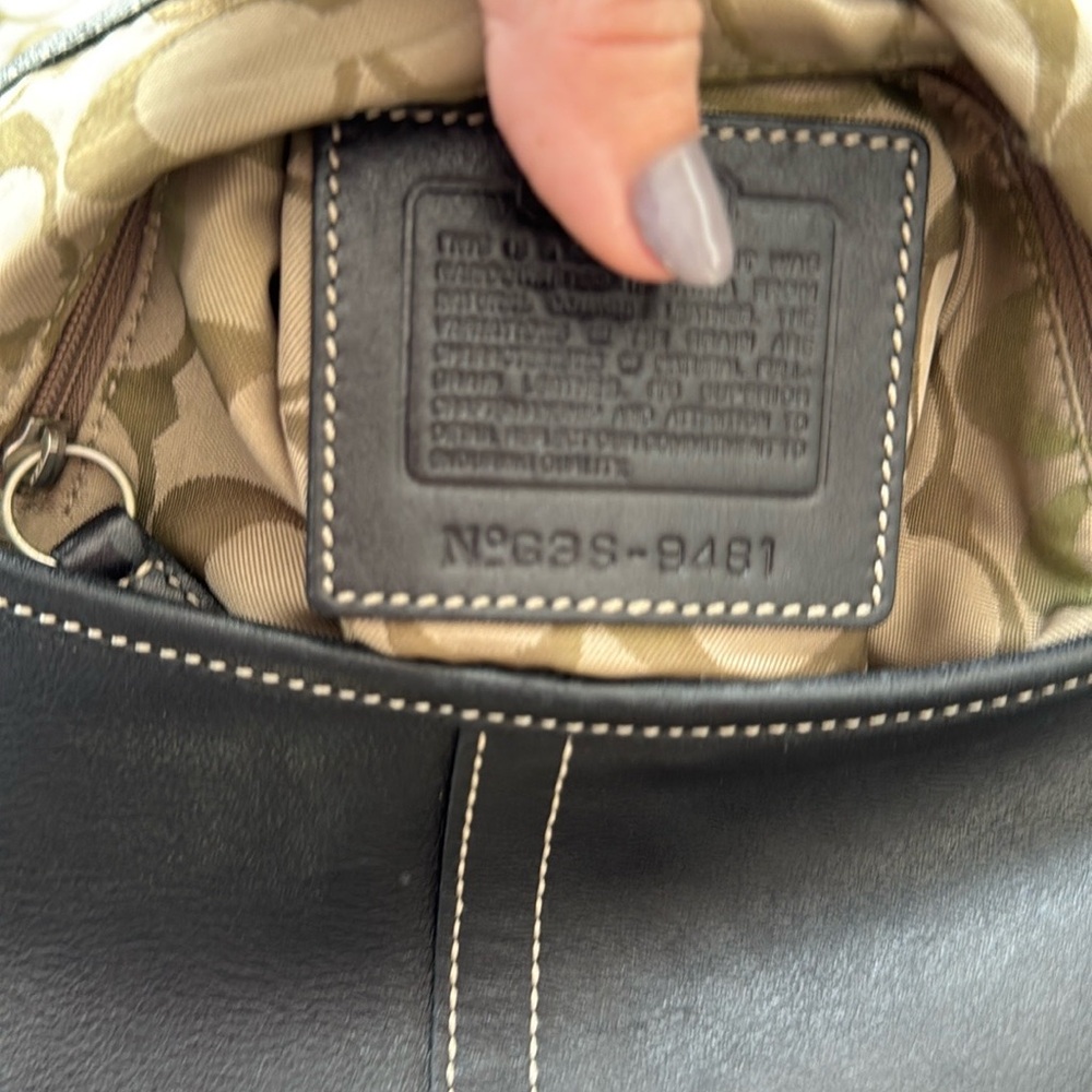 Coach Black Leather Soho Shoulder Bag with Silver Accents - Picture 6 of 12